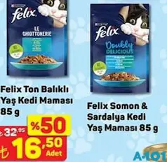 FELİX SOMON & SARDALYA YAŞ KEDİ MAMASI 85 G fiyat ve kampanya bilgisi